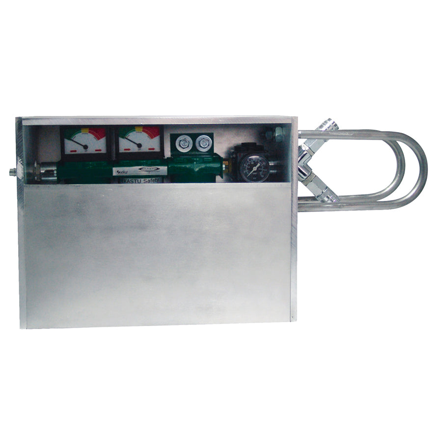 Atemluftfilter D-FL 20 VSA-PLUS, 2 Ausgänge, mit Druckregler und Atemluftfilterpatronen (Vor-, Submicro- und Aktivkohlefilter) in Aluminiumgehäuse