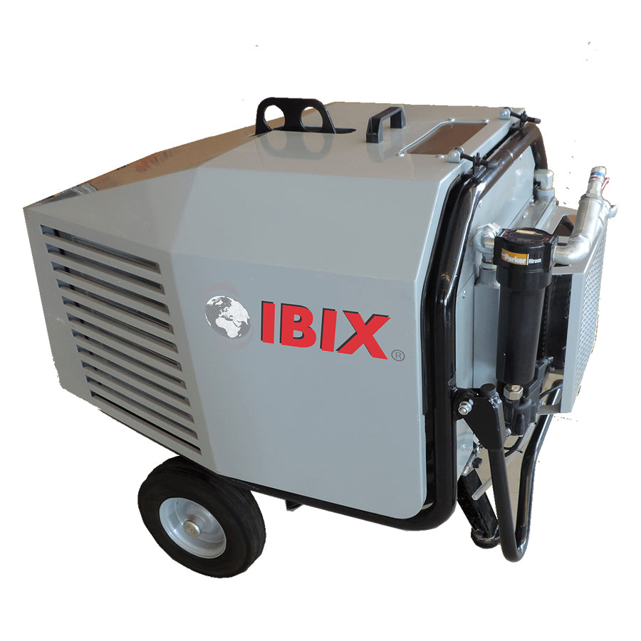 Mobil benzindrevet skruekompressor IB 2000, Honda-benzinmotor, 22 hk, 1.900 l/min, maks. 8 bar driftstryk, med køletørrer