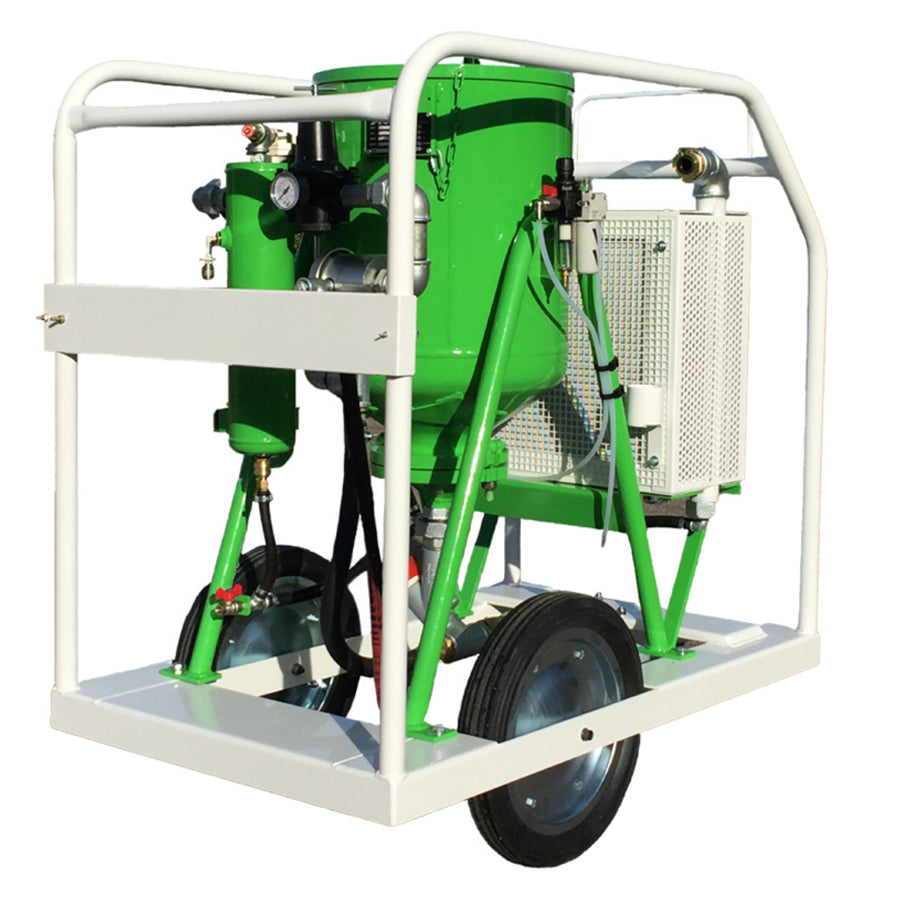 Sableuse basse pression SR Komplett, version renforcée et simplifiée, capacité de 24 ou 50 litres, pression de projection de 0,1-7 bar, avec sécheur frigorifique intégré