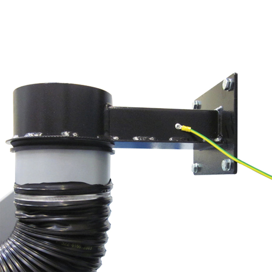 Ofsaugarm RFF-A fir ATEX Zon 21/1 (2D/2G) mat Wandbeschlag 360° Rotatioun, pulverbeschicht Stolrouer Ø 125 an 160 mm, Längte vun 2-9 m