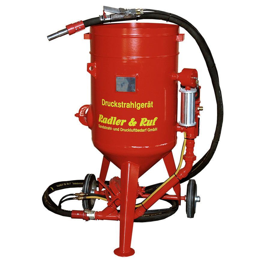 Pot de sablage de 100 litres, également disponible en kit complet avec ensemble de tuyaux de sablage et buse de sablage