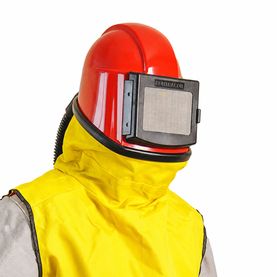 Contracor Casque de sablage Comfort | Cape en nylon