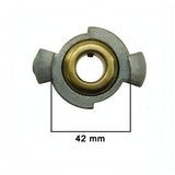 Baussengewënnkupplung mat Messingdichtung, Tempergoss, verzinkt, max. PN 10, Gréissten G 1/2"-G 1"