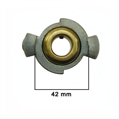 Schlauchtut mat Messingdichtung, Tempergoss, verzinkt, max. PN 10, Schlauch LW 13 - 25 mm