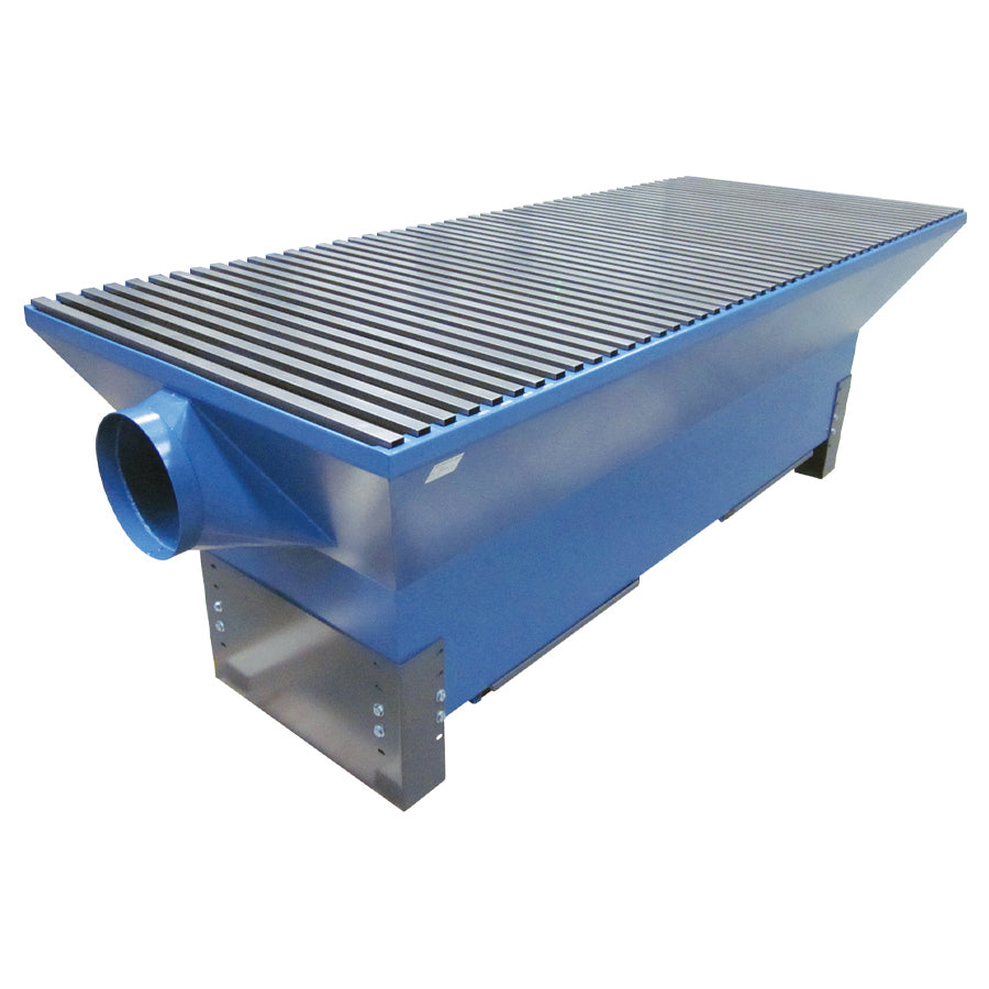 Table aspirante UBP, longueurs de 1.000-2.500 mm, largeur de 1.000 ou 1.250 mm, différents revêtements de table