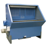 Udsugningsbord UFPR-BS-ISO med ventilator, isoleret afskærmning og udsugning gennem bagvæggen, bredder fra 1.000-3.000 mm, dybde 1.000 eller 1.250 mm, forskellige bordbelægninger