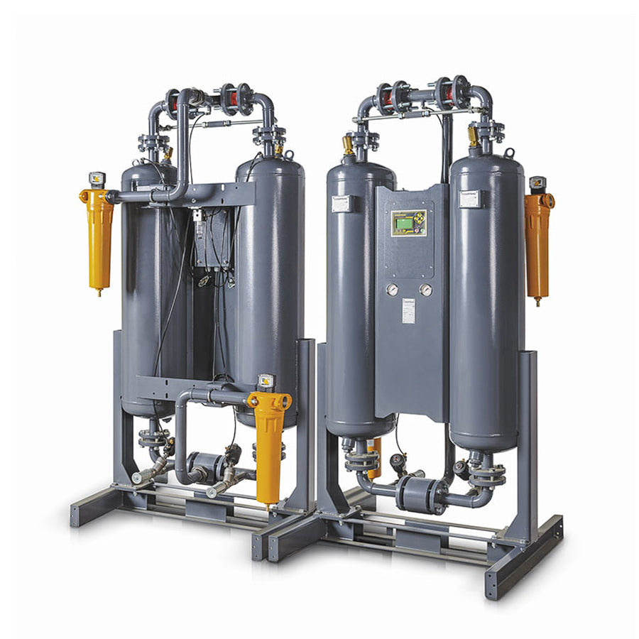 Adsorptionstrockner ADX-F-PDP mit Drucktaupunktsteuerung, Taupunkt bis max. -40 °C, 10 bar, mit Vor- und Nachfilter, 2-25 m³/min