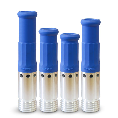 Dvojitá Venturiho tryska pro abrazivní tryskání Defender 1000, karbid boru, extra dlouhá, hrubý závit 50 mm, otvor trysky 6,5–12,5 mm