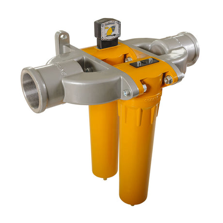 Drockluftfilter DFF-P, Grobfiltratioun, mat Filterelement, max. 16 bar Betribsdrock, Volumenstroum vun 1,2-36,0 m³/min