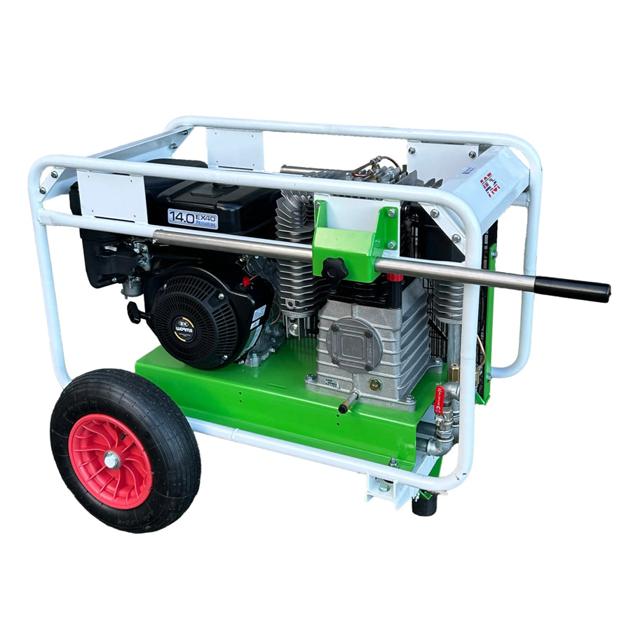Mobiler Benzin Kolbenkompressor CM 7 WL/HL, Worms EX40 oder Honda GX340 Benzinmotor, 11 PS, 800 l/min, max. 7 bar Betriebsdruck