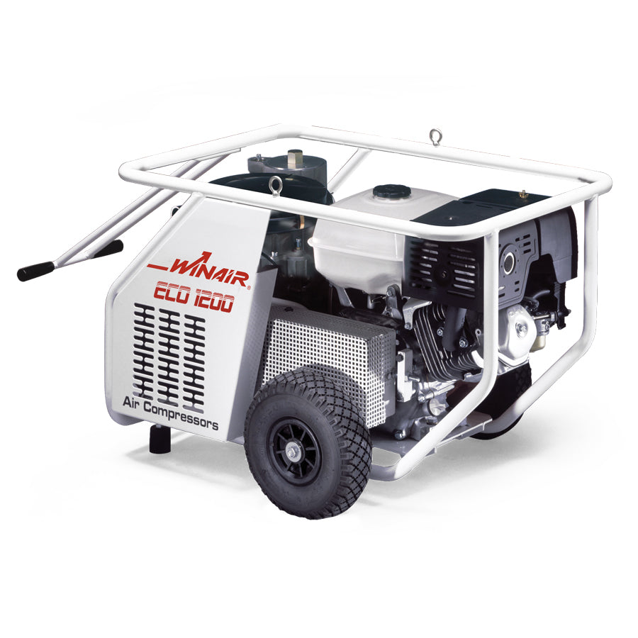 Mobilní benzinový šroubový kompresor ECO 1200 HDM/HDE, benzinový motor Honda GX390, 13 PS, 1.200 l/min, max. provozní tlak 7 bar