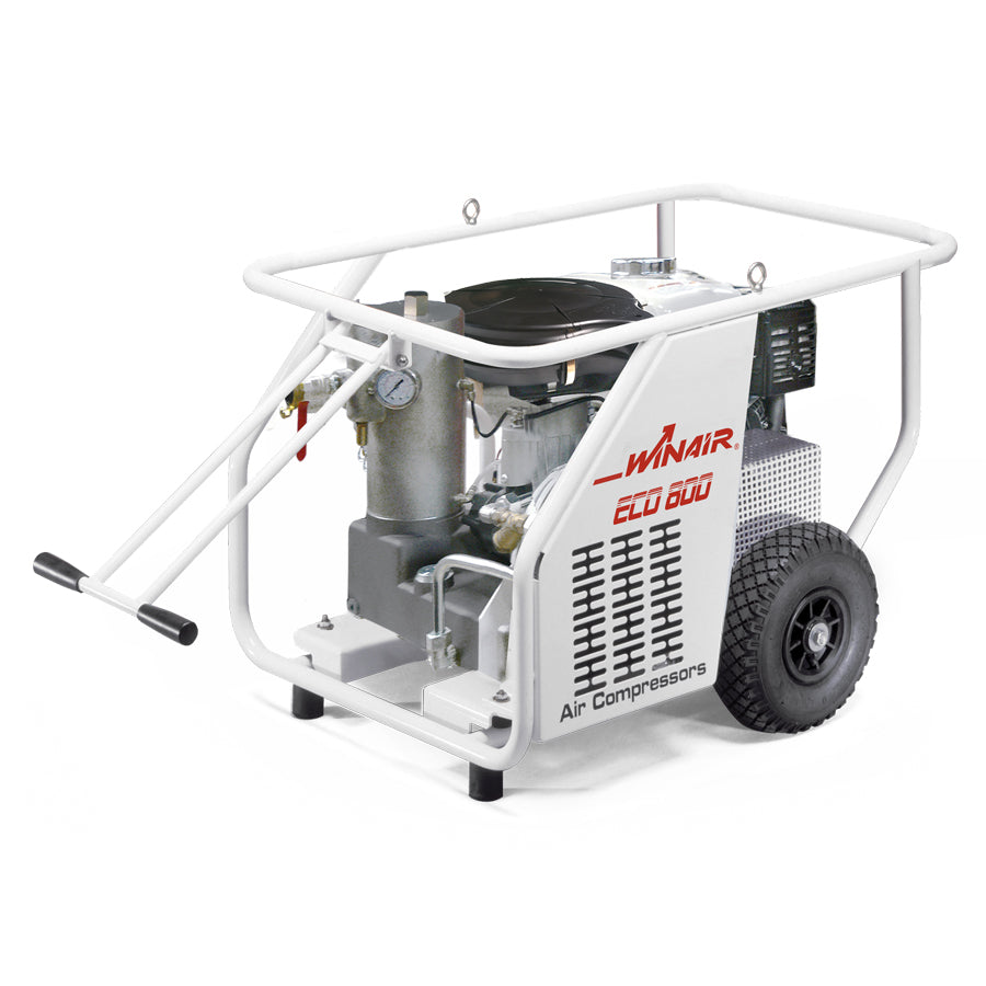 Compresseur à vis mobile à essence ECO 800 HDM/HDE, moteur Honda à essence GX270, 9 PS, 800 l/min, pression de service maximale de 6/7 bar
