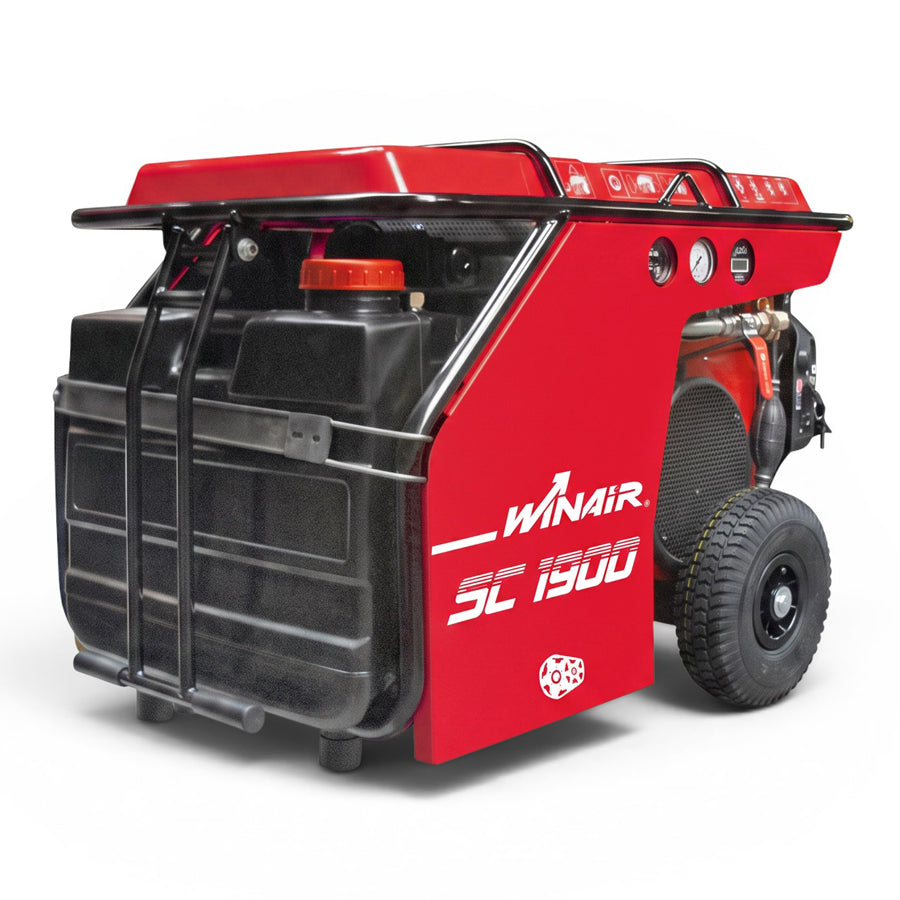 Mobilní benzinový šroubový kompresor SC 1900 HDE, benzinový motor Honda GX630, 20 PS, 1.900 l/min, max. provozní tlak 7 bar