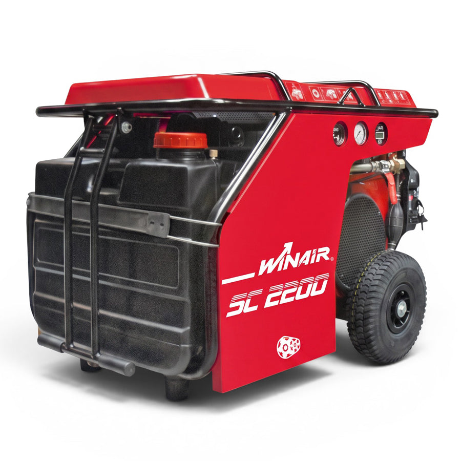 Mobilní benzinový šroubový kompresor SC 2200 HDE, benzinový motor Honda GX690, 22 PS, 2.200 l/min, max. provozní tlak 7 bar
