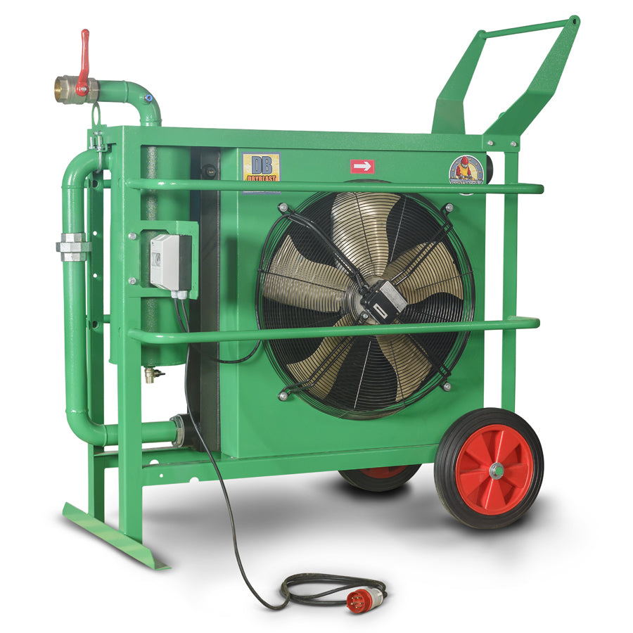 Refroidisseur d’air comprimé mobile DryBlast DBE, entraînement électrique, pression de service max. 12 bar, débit volumique max. 3-25 m³/min