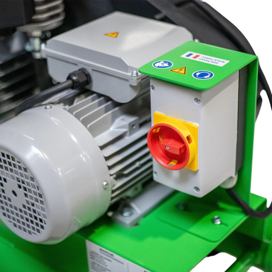 Mobil elektrisk stempelkompressor CM 4, elmotor, 3 hk, 220 V, 350 l/min, maks. 7 bar driftstryk