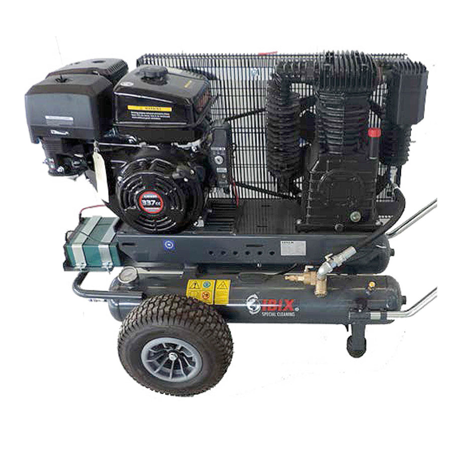 Compresseur mobile à pistons à essence IB 900, moteur essence avec démarreur électrique, 11 PS, 900 l/min, pression de service max. 11 bar