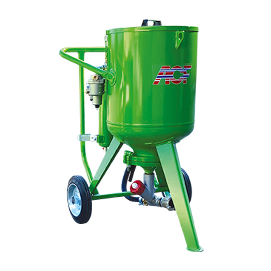 Sableuse basse pression Calao, capacité de 24 ou 50 litres, pression de projection de 1,5-7 bar, également disponible en kit complet avec compresseur