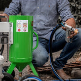 Appareil de sablage basse pression Colibri, capacité de 8 litres, pression de sablage de 0,5-7 bar, également disponible en kit complet avec compresseur