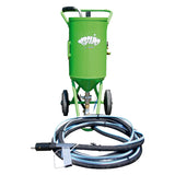 Sabbiatrice a bassa pressione Topolino, capacità di 18 litri, pressione di sabbiatura 0,5-7 bar, disponibile anche come kit completo con compressore