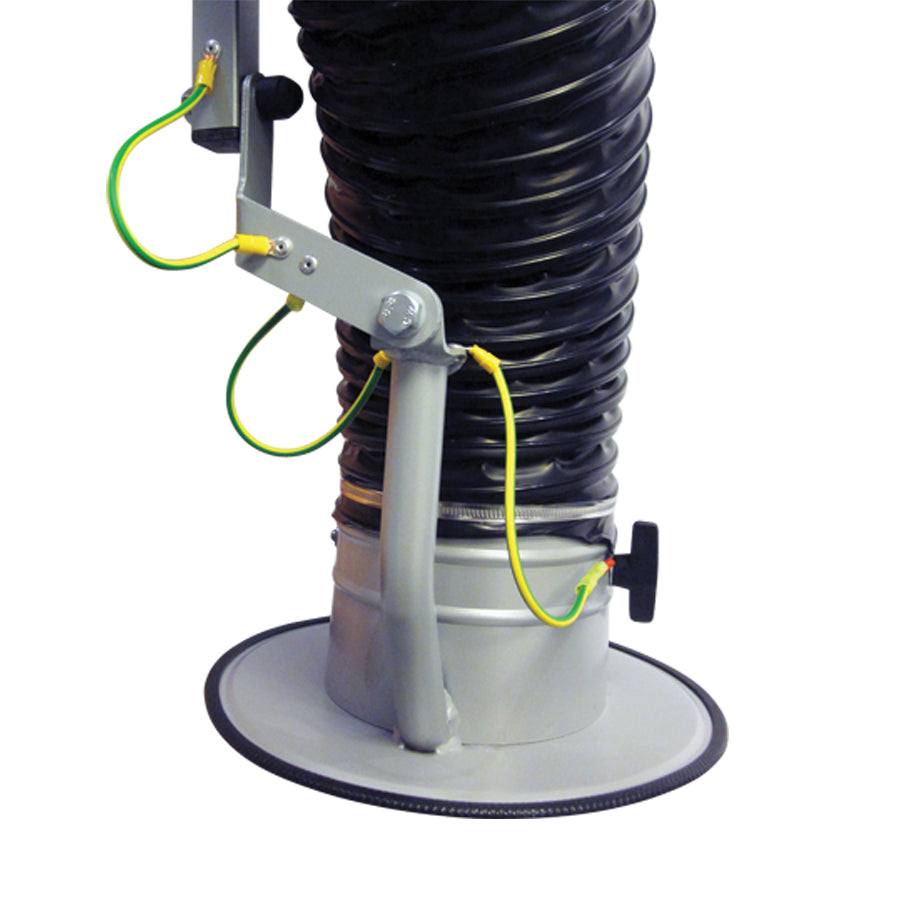 Absaugarm LGF-A für ATEX Zone 21/1 (2D/2G) mit Wandbeschlag, Drehgelenk und direkter Schlauchverbindung, Schlauch S9-A Ø 80-160 mm, Längen von 1-9 m