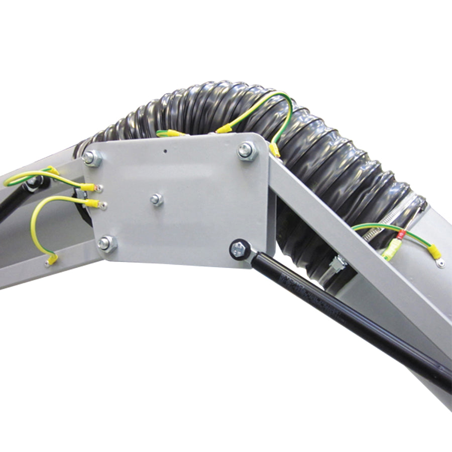 Ofsaugarm RFF-A fir ATEX Zon 21/1 (2D/2G) mat Wandbeschlag 360° Rotatioun, pulverbeschicht Stolrouer Ø 125 an 160 mm, Längte vun 2-9 m
