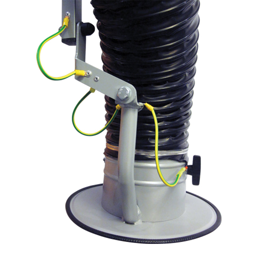 Ofsaugarm RFF-A fir ATEX Zon 21/1 (2D/2G) mat Wandbeschlag 360° Rotatioun, pulverbeschicht Stolrouer Ø 125 an 160 mm, Längte vun 2-9 m
