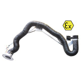 Odsávací rameno RGF-A pro ATEX zónu 21/1 (2D/2G) s nástěnným držákem, otáčení o 360°, hadice S9-A Ø 100-160 mm, délky 2-9 m