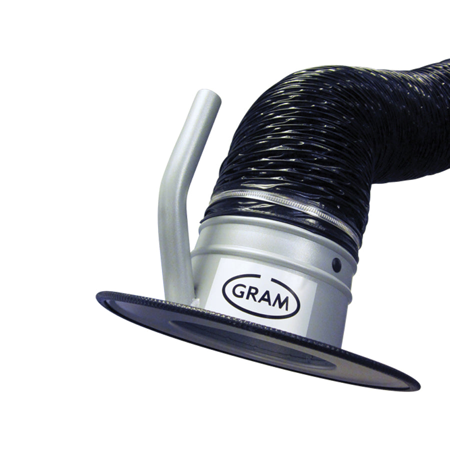 Bras d’aspiration TGI avec fixation murale, rotation à 360°, tiges intérieures, tuyau S10 Ø 160 mm, longueurs de 2-7 m