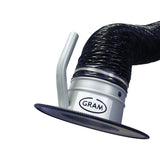 Bras d’aspiration TGI avec fixation murale, rotation à 360°, tiges intérieures, tuyau S10 Ø 160 mm, longueurs de 2-7 m