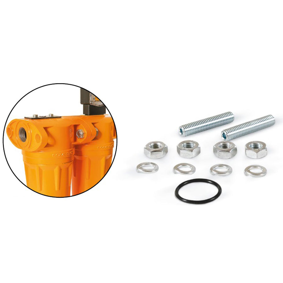 Kit de montage en série pour filtre à air comprimé DFF et séparateur cyclonique de condensats DFS