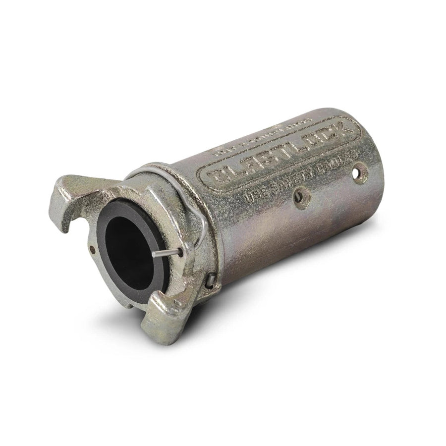 Raccordo per tubo di sabbiatura CQT Blastlock, in ghisa malleabile, per tubi di sabbiatura con diametro esterno di 27, 33, 39 e 48 mm