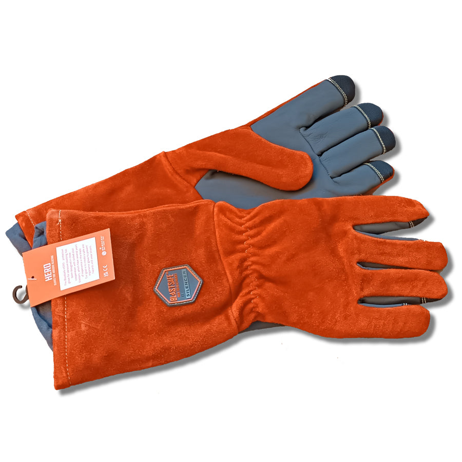 Sandstrahlhandschuesch Blastsafe™ HERO, Lieder, Gréisst 8 (M)-12 (XXXL)