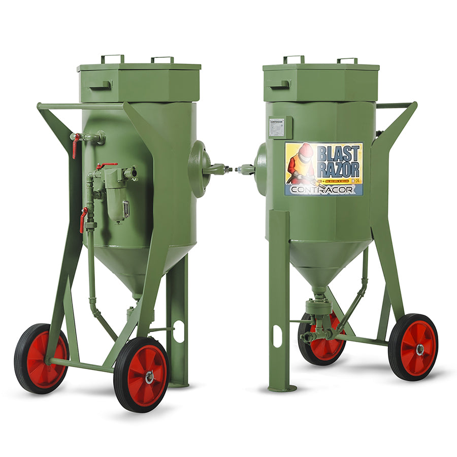 Serbatoio per sabbiatura BlastRazor Z-50 (50 litri), combinabile opzionalmente con ulteriori accessori