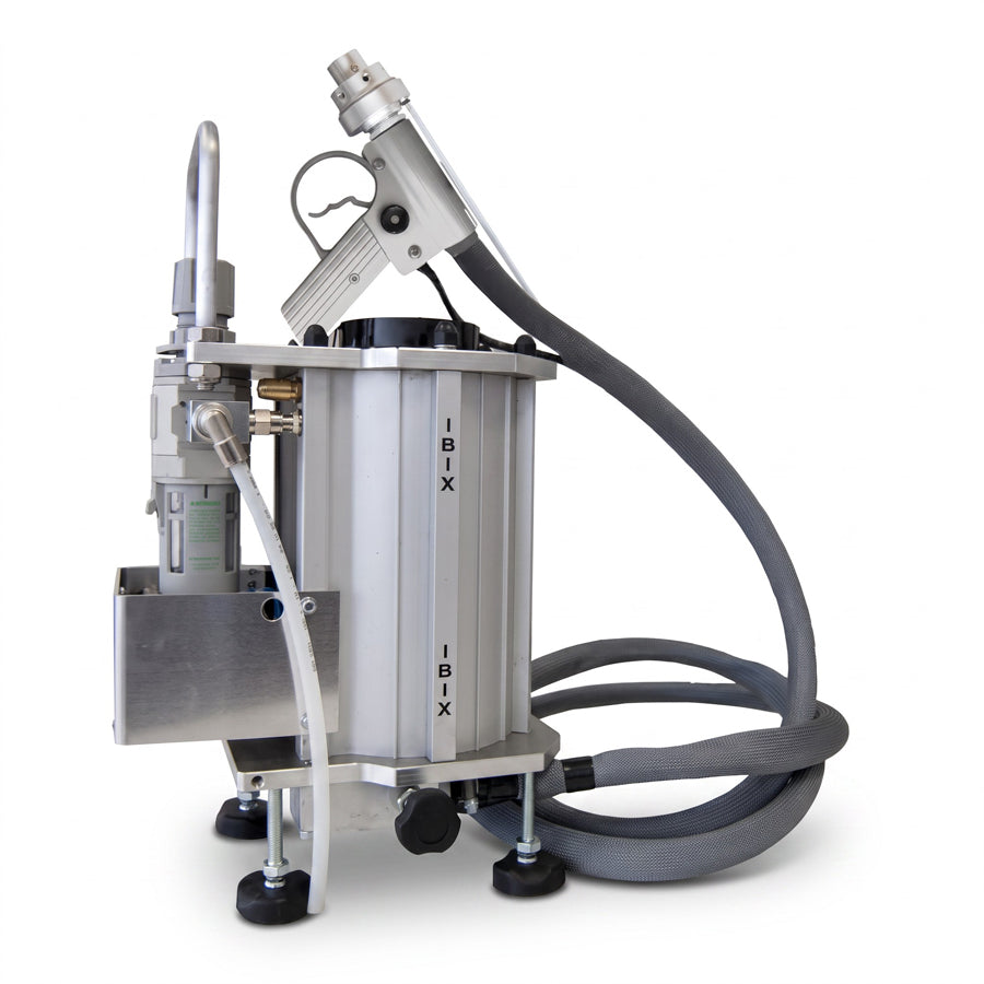 Feuchtstrahlgerät IBIX 3 système de micro-sablage H2O, 3 Liter Fassungskapazitéit, 0,2-7,5 bar Strahldrock, Komplettset