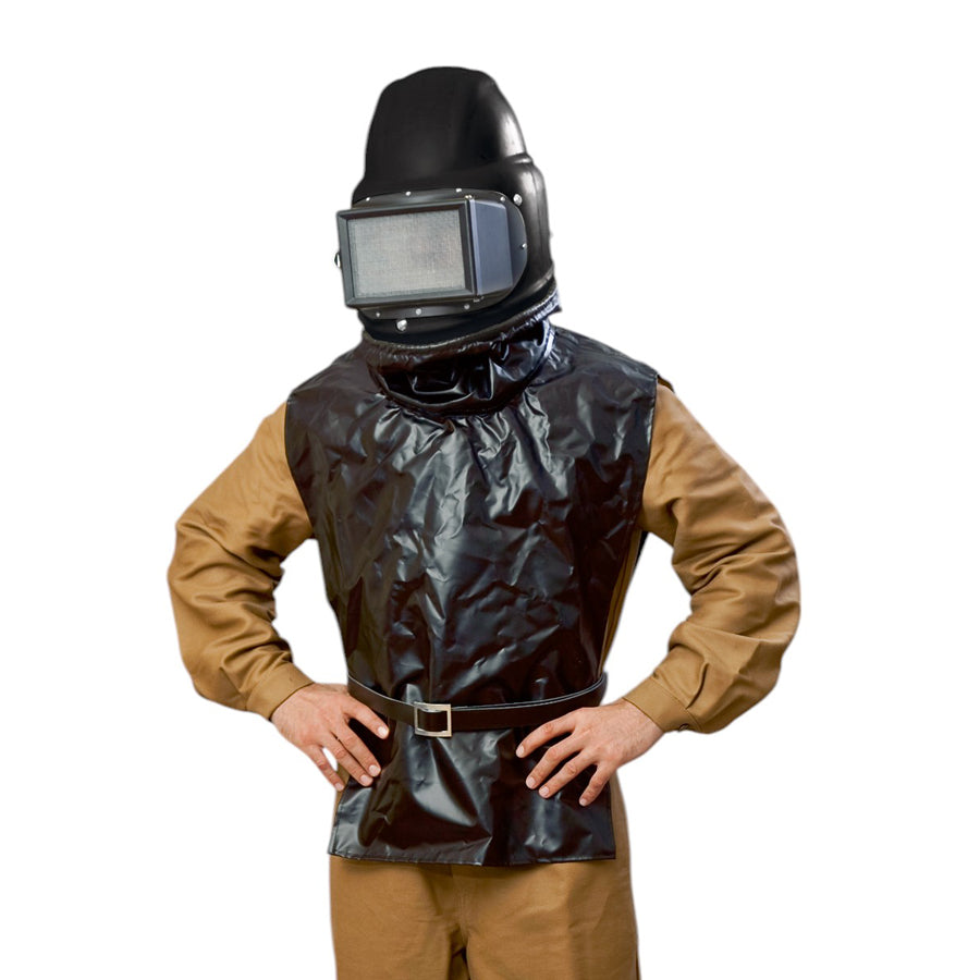 Casque de sablage C4-Plus avec cape et vanne de régulation, différentes variantes