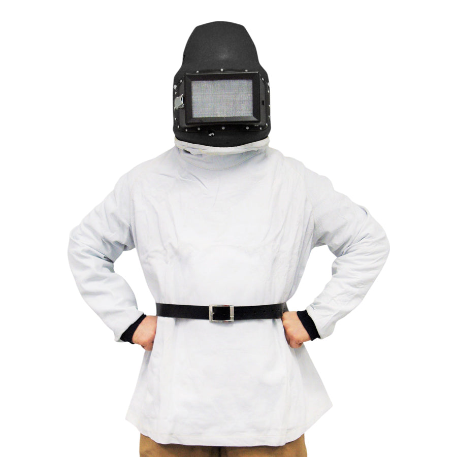 Casque de sablage C4-Plus avec cape et vanne de régulation, différentes variantes