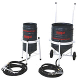 Zandstraalpistool Profi 1/2, reservoir van 25 of 50 liter, met straalmiddelslang van 3 m, luchtslang van 5 m, complete set