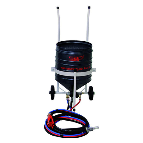 Pistolet de sablage Profi Turbo 1/2, réservoir de 25 ou 50 litres, avec tuyau d’abrasif de 3 m, tuyau d’air de 5 m, kit complet