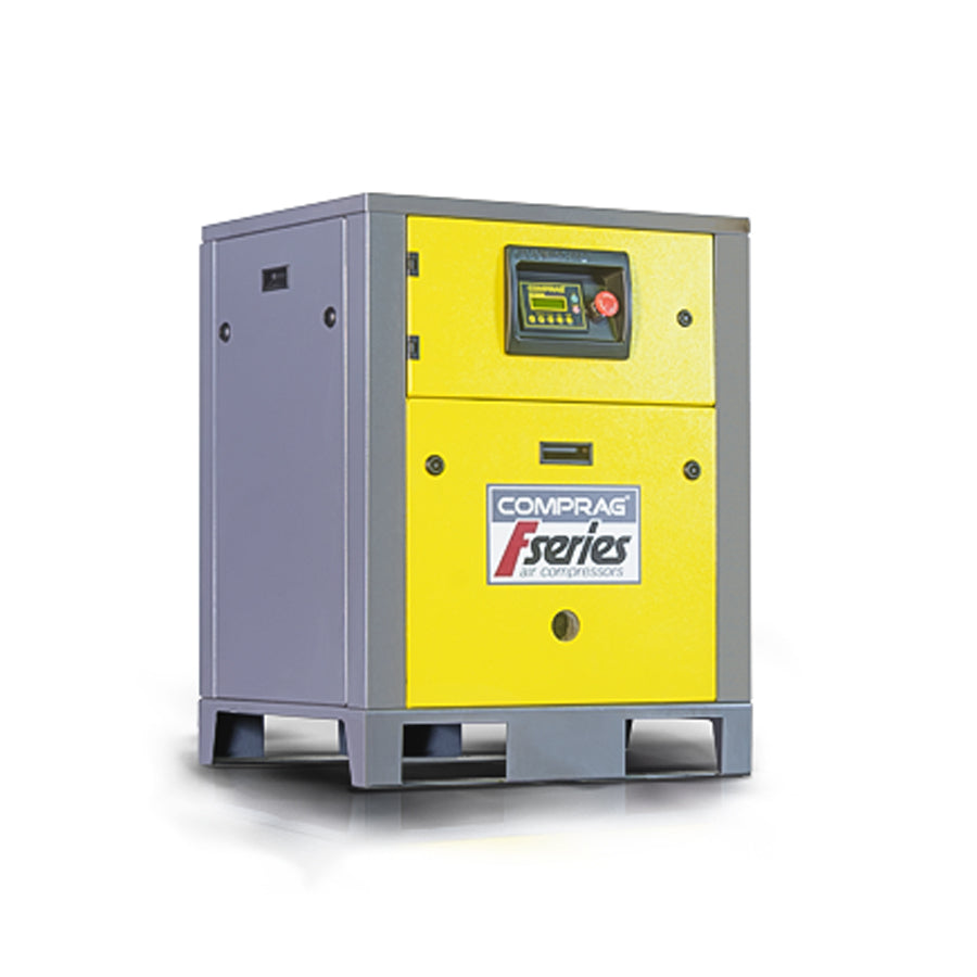 Schraubenkompressor F Serie, 3 kW Antriebsleistung, 0,38/0,46 m³/min Volumenstrom, 10 oder 8 bar max. Betriebsdruck
