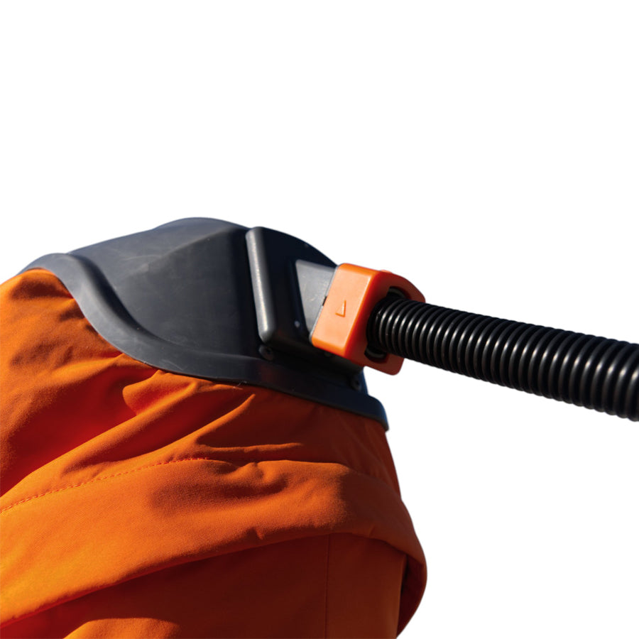 Sandstrahellem Blastsafe ORIGIN mat integréiertem Gehéierschutz, Nyloncape a Regulierventil, verschidde Variante