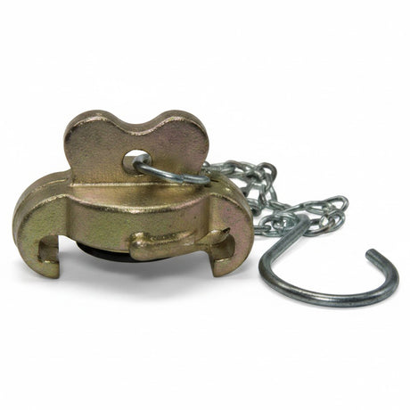 Raccord obturateur avec joint en caoutchouc NBR, DIN 3489, avec ou sans chaîne, fonte malléable, galvanisé, max. PN 10
