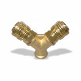 Verteiler mit 2 Abgängen DN 7.2, Messing MS 58, blank, max. PN 35