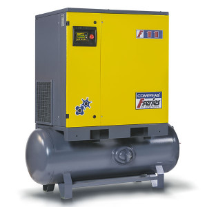 Schraubenkompressor FR-Serie auf Drucklufttank 270 Ltr., 1,4-2,3 m³/min, 8-10 bar, (11-15 kW)