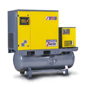 Schraubenkompressor FRD-Serie auf Drucklufttank 270 Ltr., inkl. Kältetrockner RDX, 0,65-1,1 m³/min, 8-10 bar, (5,5-7,5 kW)