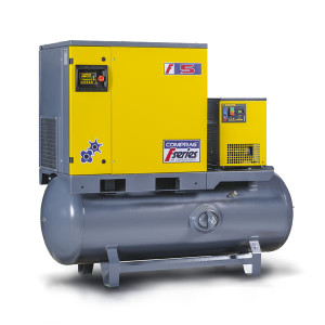 Schraubenkompressor FRD-Serie auf Drucklufttank 500 Ltr., inkl. Kältetrockner RDX, 0,65-1,1 m³/min, 8-10 bar, (5,5-7,5 kW)